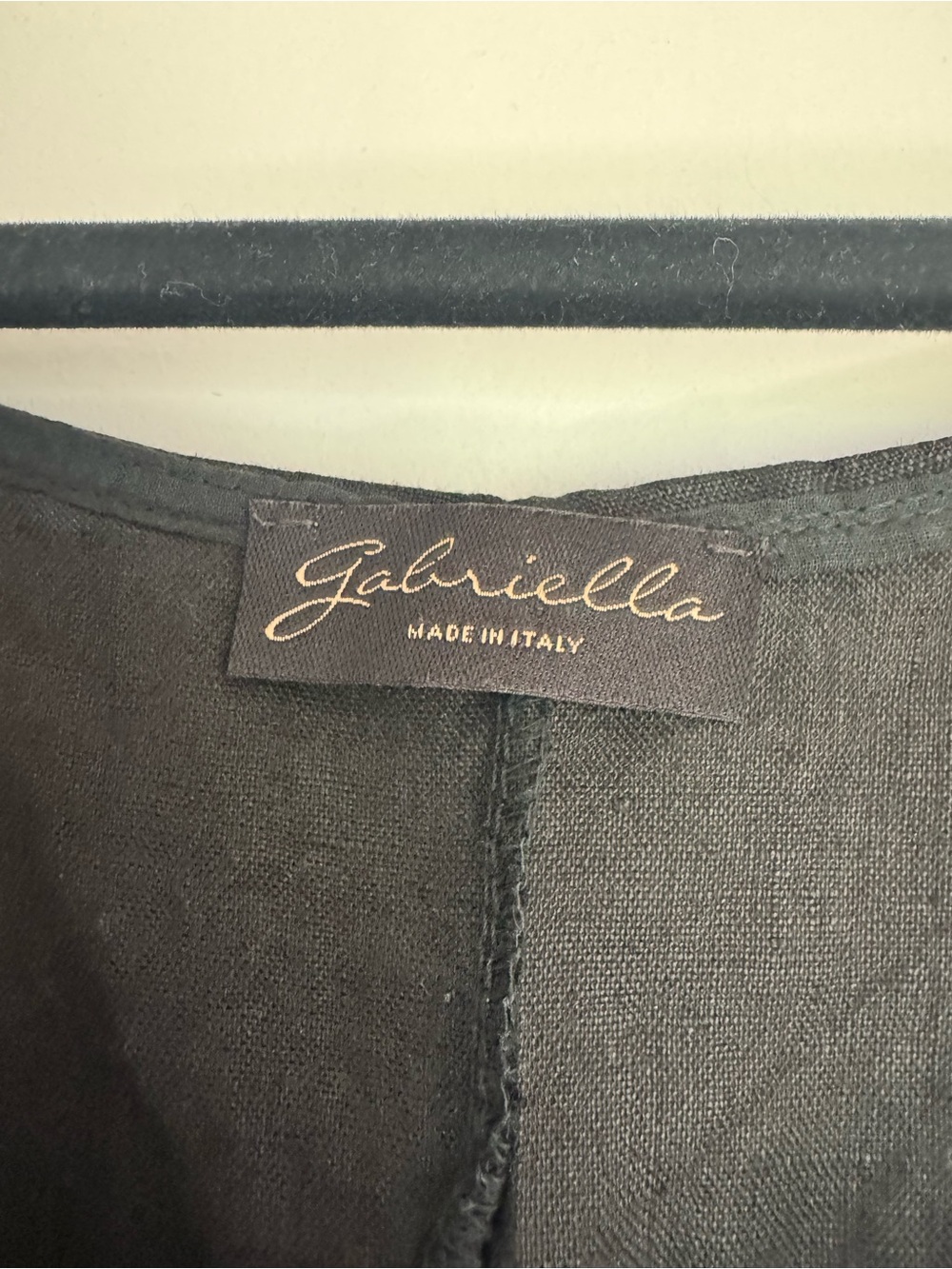 Gabriella Black Linen Women's Dress — Italian-Made Classic Shell